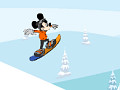 Микки Маус катается на сноуборде